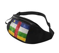 Riñonera Running Bandera De La República Centroafricana Casual Bolsos Bandolera Ajustable Riñoneras De Cintura Para Escalada Entrenamiento Camping 14X35Cm