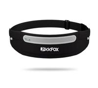 Riñonera Running, Cinturon de Correr para Mujer y Hombre Impermeable Riñonera Deportiva Elástica Porta Movil Running (Cualquier Smartphone) para Correr, Gimnasio, Viaje al Aire Libre (1, Negro)