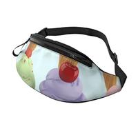 Riñonera Running Conos De Helado Unisex Bolso De Cintura Ligera Riñoneras Mujer Para Hombre Bici Marcha 14X35Cm
