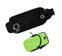 Riñonera Running para Correr, Deportiva Impermeable Ajustable Brazo Correr Fitness Cinturon Running con Orificio Auriculares Sports Waist Pack Bolsa el Brazo Deportivo per Corsa, Ciclismo, Sport