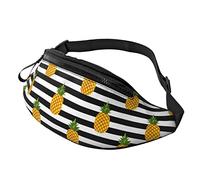 Riñonera Running Patrón Sin Costuras De Fruta De Piña Unisex Bolsos Bandolera con Agujero De Auriculares,Moda Bumbag para Fiesta Senderismo Viajar 14X35Cm
