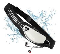 Riñonera Running,Riñonera Deportiva,Cinturón para Running.Ideal para Correr,Ejercicio,Viajar,Hombre y Mujer Negro