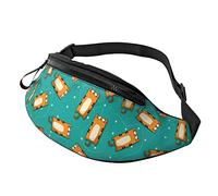 Riñonera Running Sueño De Gato Naranja Unisex Riñoneras Hombre Moda,Ligera Bumbag para Pasear A Perros Viajar Vajes 14X35Cm