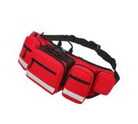 Riñonera Salvavidas de Emergencia Vacía, 59x10x19cm (23.2x3.9x7.5in), Tela Oxford, 5 Bolsillos con Cremallera, Portátil para Primeros Auxilios, Deportes, Excursionismo