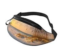 Riñonera Sand Dunes para correr, senderismo, viajes, entrenamiento, pasear al perro, deportes, pesca, riñonera, Black, Talla única