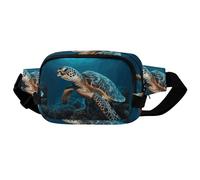 Riñonera Sea Turtle2, con correa ajustable, bolsa cruzada, tela de sarga, riñonera, para entrenamiento al aire libre, viajes, casual, correr, senderismo, ciclismo.