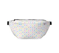 Riñonera sin costuras con diseño de lunares y flores, soporte para teléfono sin rebotes, para gimnasio, bolsa cruzada impermeable con correa ajustable