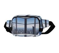 Riñonera Skyscraper Buildings, con correa ajustable, bolsa cruzada, tela de sarga, riñonera, para entrenamiento al aire libre, viajes, casual, correr, senderismo, ciclismo.