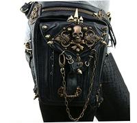 Riñonera Steampunk para Hombre y Mujer, Bolso de Hombro con Calavera gótica