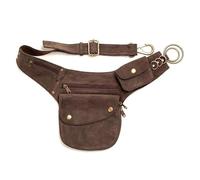 Riñonera Steampunk Vintage for Mujer, de Piel sintética con Cremallera, Monedero gótico y Funda for teléfono for Uso Diario Estuche de Fantasía(Bruin)