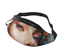 Riñonera Susurros Abstractos Impresos Bandoleras Cinturón Ajustable Riñoneras Casual Fanny Pack para Senderismo Correr Deportivas