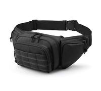 Riñonera táctica for Hombre, for Escalada, Senderismo, teléfono, Funda for Pistola, cinturón, Bolsas de Airsoft, riñonera(BK)