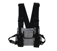 Riñonera táctica for Hombre y Mujer, Estilo Hip Hop, Estilo Urbano, Informal, Unisex, Color Negro(Gray)