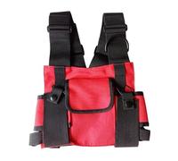 Riñonera táctica for Hombre y Mujer, Estilo Hip Hop, Estilo Urbano, Informal, Unisex, Color Negro(Red)