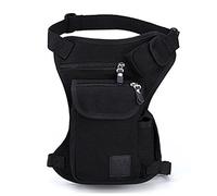 Riñonera táctica para hombres y mujeres, de nailon, militar, para senderismo, motocicleta, ciclismo, pesca, cinturón para muslo, color negro