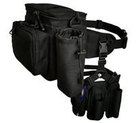 Riñonera Táctica para Pesca y Caza Con Sistema MOLLE y Portabotellas, Ideal para Equipo de Exterior, Cebo y EDC. Bolsa de Nailon Resistente para Uso Diario, Ideal para Hombres y Mujeres.(Black)