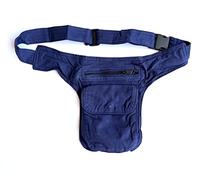 Riñonera Tela Lateral Hippie (Azul Liso)