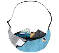 Riñonera Ticket to the moon Upcycled Sling Bag Color: azul/gris