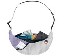 Riñonera Ticket to the moon Upcycled Sling Bag Color: gris/violeta