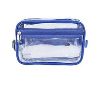Riñonera Transparente aprobada para Eventos en estadios, Bolsos Transparentes para fanáticos de los Deportes, monederos con Correa Ajustable, Bolso Bandolera Impermeable, riñonera (Azul)