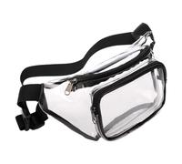 Riñonera transparente con correa ajustable, riñonera deportiva para hombres, camping, perro, caminar, parque deportivo, senderismo, correr, estadio, viajes, festivales de música