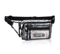 Riñonera Transparente para Hombres y Mujeres, Pequeña y Impermeable, Aprobada por el Estadio, Bonita con Correa Ajustable para Viajes, Playa y Eventos