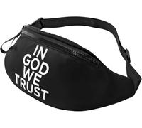 Riñonera Unisex Bolsos Bandolera En Dios Confiamos Casual Riñoneras Viaje para Mujer Senderismo Camping 14X35Cm