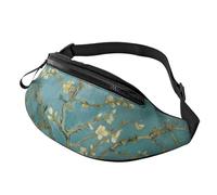 Riñonera unisex con estampado de almendros y flores, accesorio de viaje para gafas de sol, carteras, pasaportes y llaves