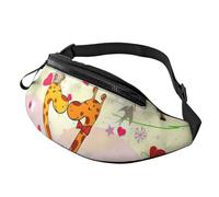 Riñonera unisex con estampado de jirafa, corazón, flor, mariposa, accesorio de viaje para gafas de sol, carteras, pasaportes y llaves
