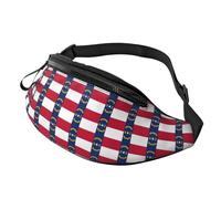Riñonera unisex con estampado de la bandera del estado de Carolina del Norte, ligera, para viajes, correr, festivales, paquete de moda