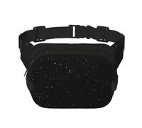 Riñonera unisex con purpurina negra, elegantes para entrenamientos, correr, viajar y senderismo, Black, Talla única
