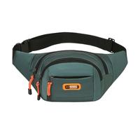 Riñonera unisex de gran capacidad con bolsillos multifunción y correa ajustable para actividades al aire libre, Green