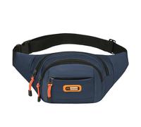 Riñonera unisex de gran capacidad con bolsillos multifunción y correa ajustable para actividades al aire libre, bolsa de cintura a prueba de robo, Blue, Mass Beauty
