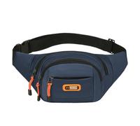 Riñonera unisex de gran capacidad con bolsillos multifunción y correa ajustable para actividades al aire libre, Blue