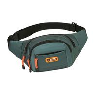 Riñonera unisex de gran capacidad con bolsillos multifunción y correa ajustable para actividades al aire libre, bolsa de cintura a prueba de robo, Green, Mass Beauty