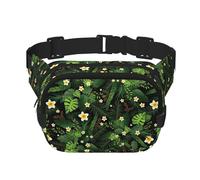 Riñonera unisex hawaiana de moda, elegantes riñoneras para entrenamientos, correr, viajar y senderismo, Black, Talla única