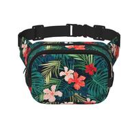 Riñonera unisex hawaiana de verano, elegantes riñoneras para entrenamientos, correr, viajar y senderismo, Black, Talla única