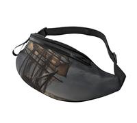 Riñonera Velero En Medio De Una Tormenta Bolsos Bandolera Cinturón Ajustable Fanny Pack Unisex Bandoleras para Correr Camping Deportivas