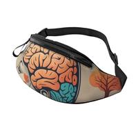 Riñonera Ventaja del Hemisferio Izquierdo Y Derecho (Impreso) Bolsa De Cintura Duradera Bandoleras Moda Fanny Pack para Senderismo Viajes Deportivas