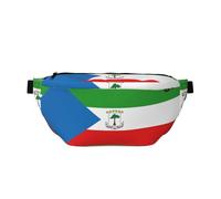 Riñonera versátil con bandera de Guinea Ecuatorial, ligera, transpirable y ajustable para viajes, ciclismo y uso diario