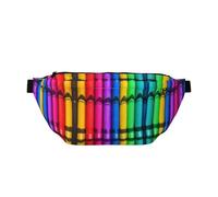 Riñonera versátil para muchas suculentas, bolsillos con cremallera, ideales para viajes, correr, senderismo y ciclismo, Crayones de colores, Talla única