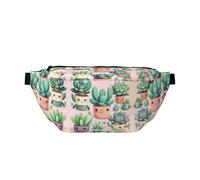 Riñonera versátil para muchas suculentas, bolsillos con cremallera, ideales para viajes, correr, senderismo y ciclismo, Hermosas plantas suculentas, Talla única