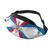 Riñonera Viaje Bandera De Defensa De La Federación Rusa, Riñonera Moda Riñonera Militar Hombre con Cremallera Waistpack para Ciclismo Escalada Mujer