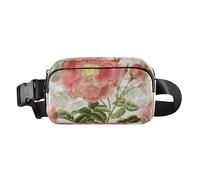Riñonera vintage con diseño de rosas para mujeres y hombres, gran capacidad, con correa ajustable para compras, deportes, trabajo, Casa de campo vintage con rosas, talla única