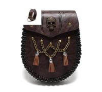 Riñonera vintage de caballero de mediados de siglo, estilo monedero de moda con detalles únicos en relieve, ultraligera y portátil para hombres y mujeres, accesorio perfecto para disfraz de cosplay