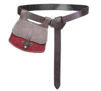 Riñonera vintage nórdica O Circlet con cinturón a juego, cintura decorativa para juegos de rol, accesorios de disfraces, cinturón nórdico y bolsa, l, Talla única, Mass Beauty