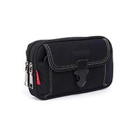 Riñonera vintage para hombre, bolsa para teléfono, cinturón deportivo, cinturón de cadera, funda de transporte para funda, monedero, teléfono celular, cartera para hombres, Black, Horizontal