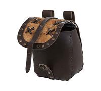 Riñonera Vintage, riñonera Medieval de Gran Capacidad Hecha a Mano, riñonera vikinga sin Remaches para cinturón para Larp, Cosplay, marrón