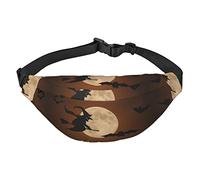 Riñonera voladora de Bruja de Halloween para Mujeres y Hombres, riñonera con cinturón Ajustable, riñonera Informal para el Pecho, riñoneras para Viajes, Senderismo, riñoneras
