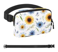 Riñonera Yellow Sunflower-245 para hombres y mujeres, riñonera con correa ajustable, bolsa cruzada de moda para viajes, al aire libre, correr, senderismo, multicolor, 4 x 23 x 15 cm, multicolor,